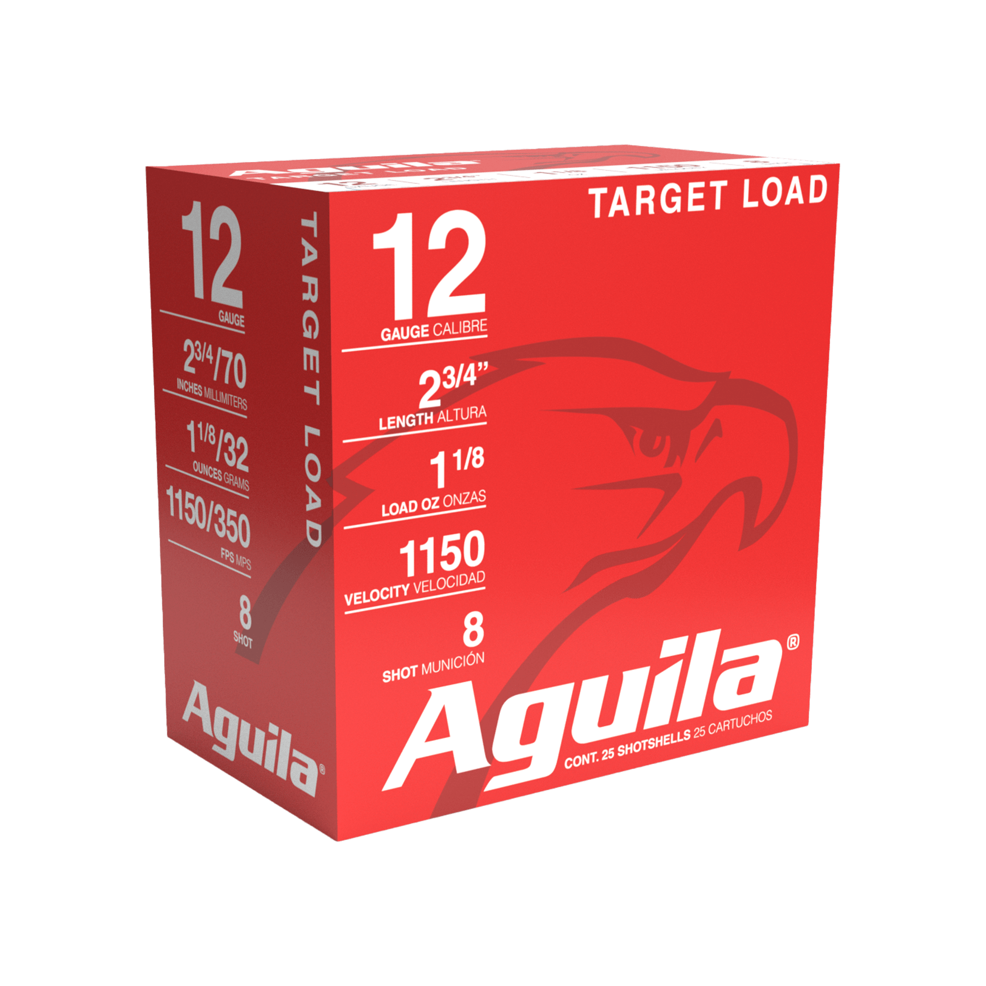 12 gauge target load, 8 shot, 32 grams