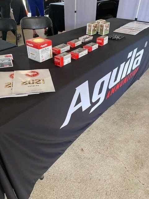 Aguila booth table close up