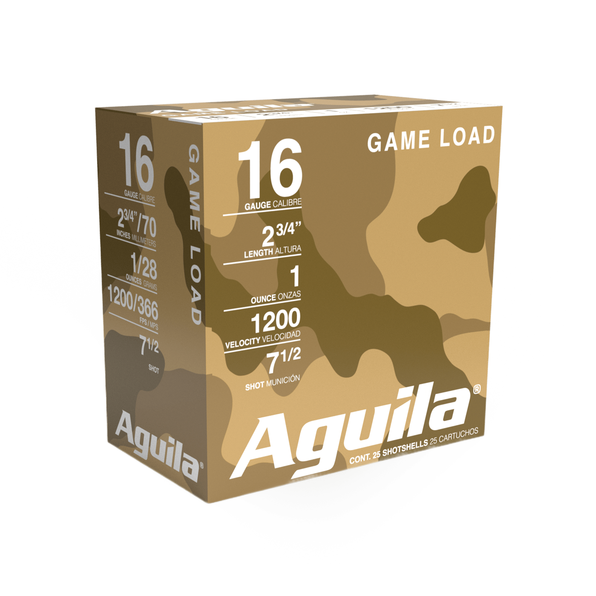 16 gauge birdshot, 7.5 shot, 28 grams