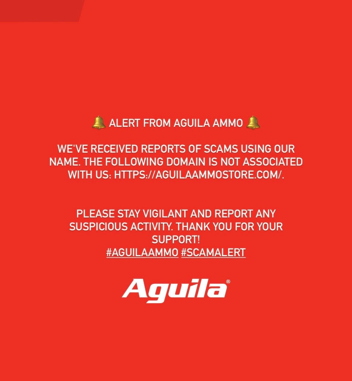 Beware of Scam Websites Claiming to Sell Aguila Ammo | Aguila Ammunition
